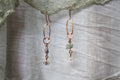 Grey Labradorite Copper Earrings