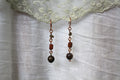 Grey Labradorite Copper Earrings