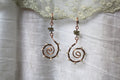 Grey Labradorite Copper Earrings
