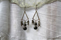 Grey Labradorite Copper Earrings