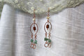 Green Aventurine and Yellow Aventurine Copper Earrings