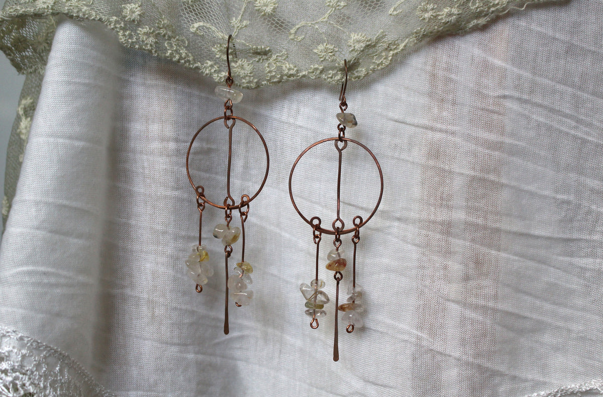 Citrine Copper Earrings