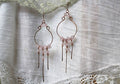 Rose Quartz Copper Earrings