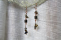Grey Labradorite Copper Earrings