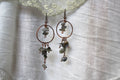 Grey Labradorite Copper Earrings