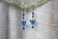 Amethyst & Sodalite Copper Earrings
