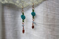 Aquamarine Copper Earrings
